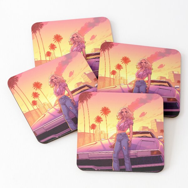Artikelvorschau, Miami Vice Pink Blonde Girl entworfen und verkauft von Bored Elon.