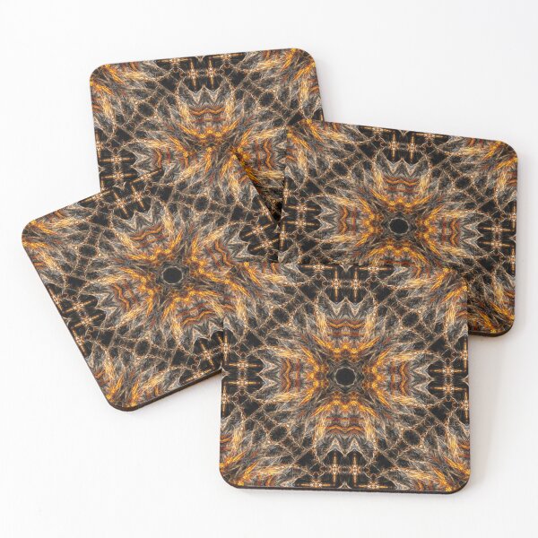 Item preview, rust-coloured shaggy threads emblem on black designed and sold by effervescence.