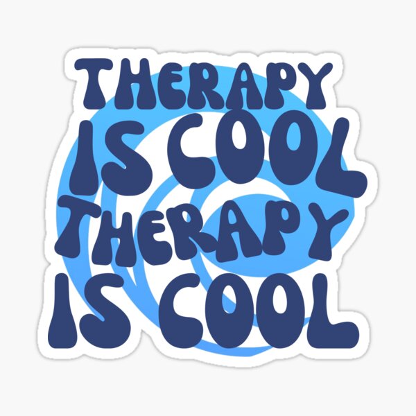 Therapy is cool Sticker