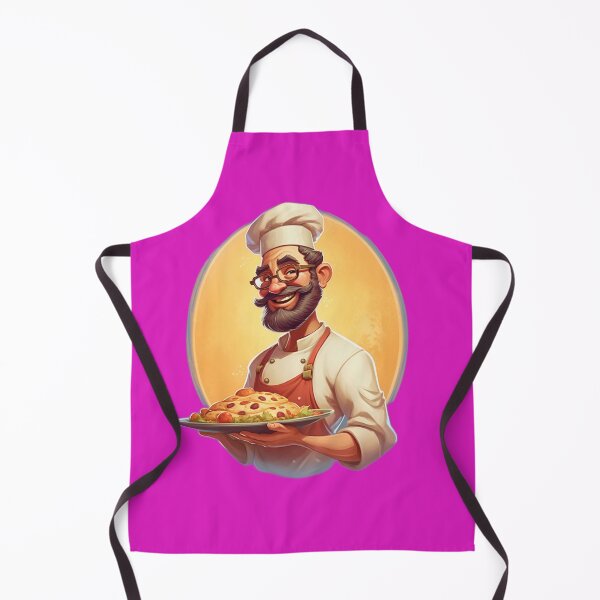 Item preview, Animated Fit Uniformed Chef Holding a Covered Plate designed and sold by InkDazzle.