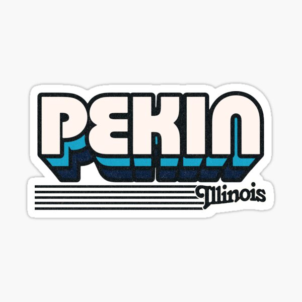 Item preview, Pekin, Illinois | Retro Stripes designed and sold by retroready.