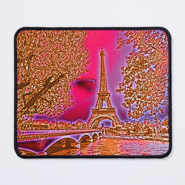 Item preview, The Eiffel Tower, Paris, Neon Peach, Travel Poster - France's Structural Masterpiece Known as 'The Symbol of Love' designed and sold by studioSharonKay.