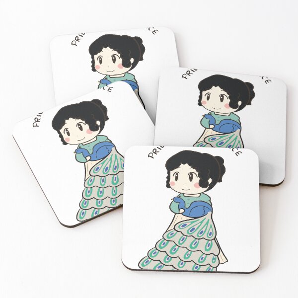 Item preview, Cute Elizabeth Bennet and Peacock Drawing designed and sold by mesecarkelleigh.