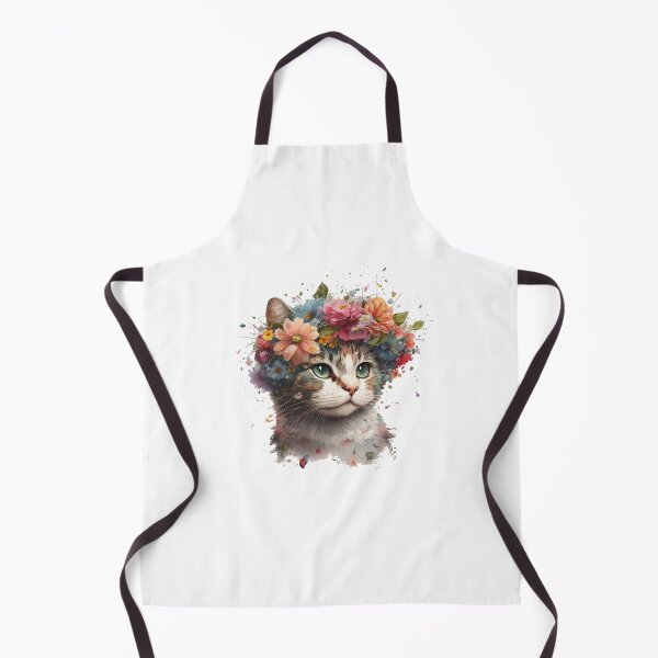 Item preview, cat wearing flower crown designed and sold by thaworn-kdt.