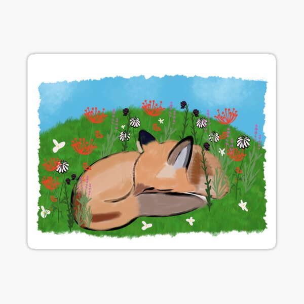 Item preview, Fox in Field  designed and sold by InkedEdges.