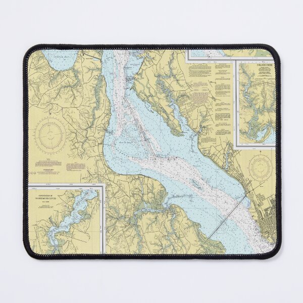 Item preview, James River VA Map (1993) designed and sold by BravuraMedia.