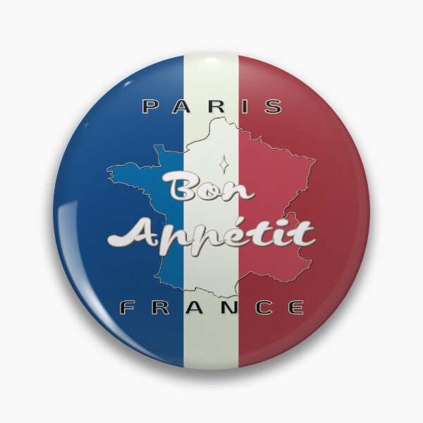 Item preview, Bon Appétit París, Francia Mapa del país en bandera francesa designed and sold by we-rove.