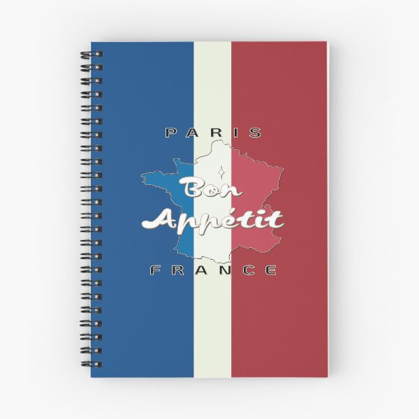 Artikelvorschau, Bon Appétit Paris, Frankreich-Landkarte auf französischer Flagge entworfen und verkauft von we-rove.