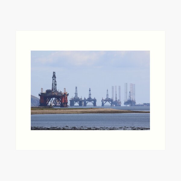 Item preview, Oil Rigs in the Cromarty Firth, near Invergordon designed and sold by ElliottDay.