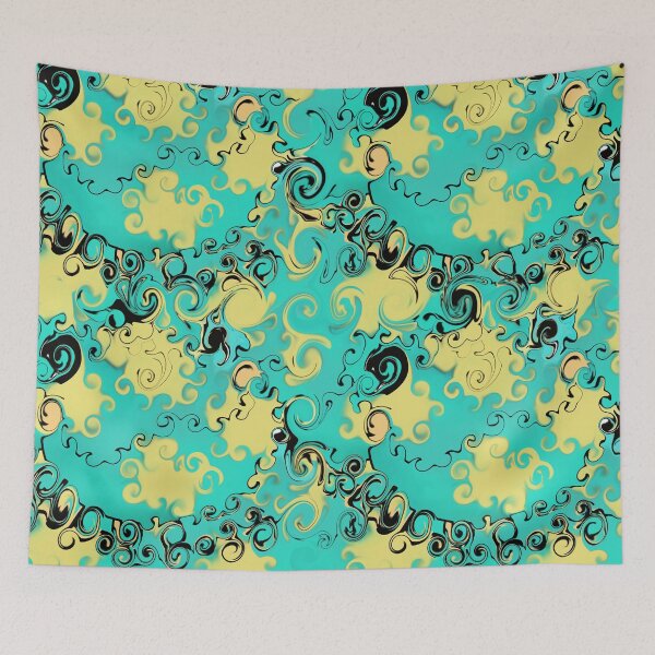 Item preview, Abstract Teal Paisley Pattern designed and sold by RefinedChic.
