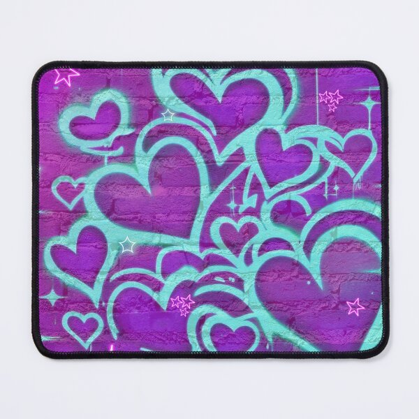 Item preview, Graffiti pink neon green love hearts designed and sold by RachelRebel.