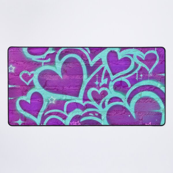 Item preview, Graffiti pink neon green love hearts designed and sold by RachelRebel.