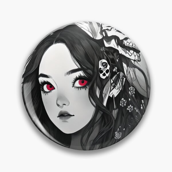 Artikelvorschau, Goth Girl – Blasse Frau mit roten Augen entworfen und verkauft von DarkCaldera.