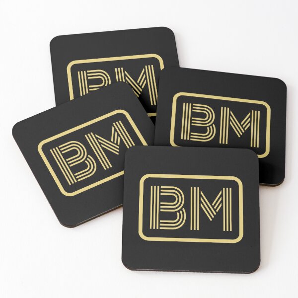 Item preview, BM Initials Gold Geometric Letters designed and sold by Jeallan Designs.