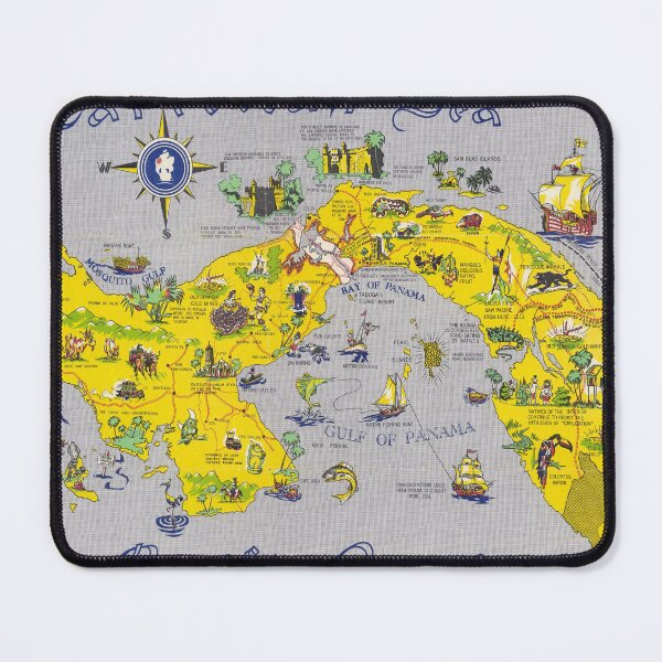 Item preview, Vintage Pictorial Map of Panama (1952) designed and sold by BravuraMedia.