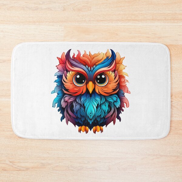 Item preview, colored owl kawaii designed and sold by AntonMontero.