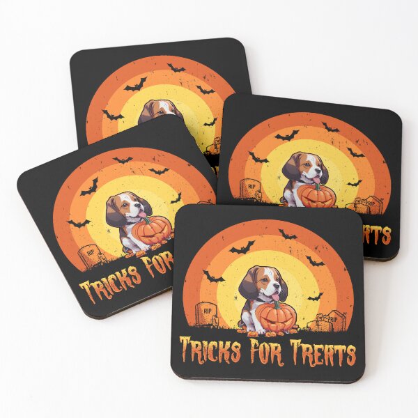 Item preview, Tricks for Treats Beagle - Halloween design for Spooky dog owners designed and sold by brindled.
