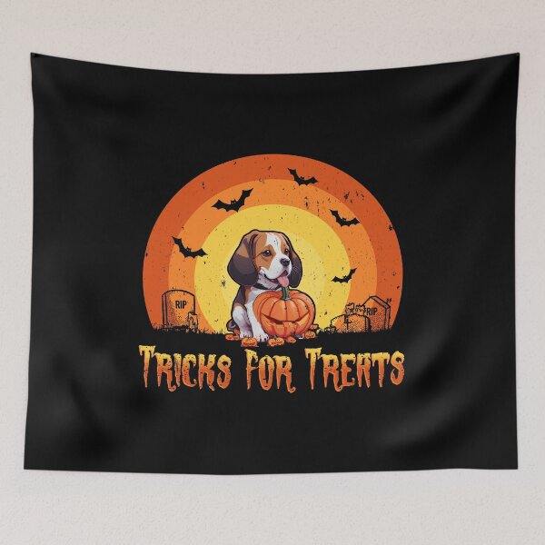 Item preview, Tricks for Treats Beagle - Halloween design for Spooky dog owners designed and sold by brindled.