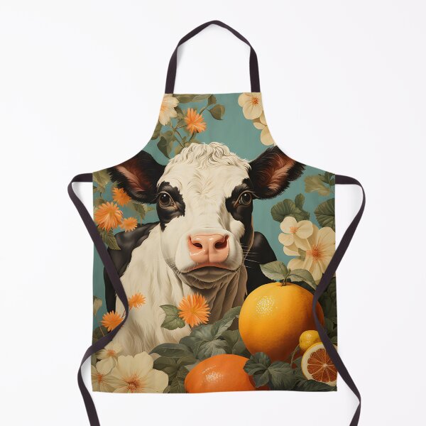 Item preview, Retro Vintage Country Cow Floral Design - Rustic Farmhouse Art designed and sold by The Whimsical Homestead.