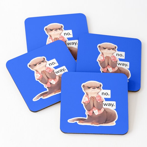 Item preview, no. way. Angry Otter Cute Animal Art Sticker and Shirt Design by Zeesdesign on Redbubble designed and sold by ZEESDESIGN.