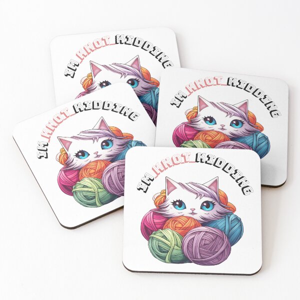 Item preview, Not kidding cute kitten yarn pun  designed and sold by WickyWildLife.