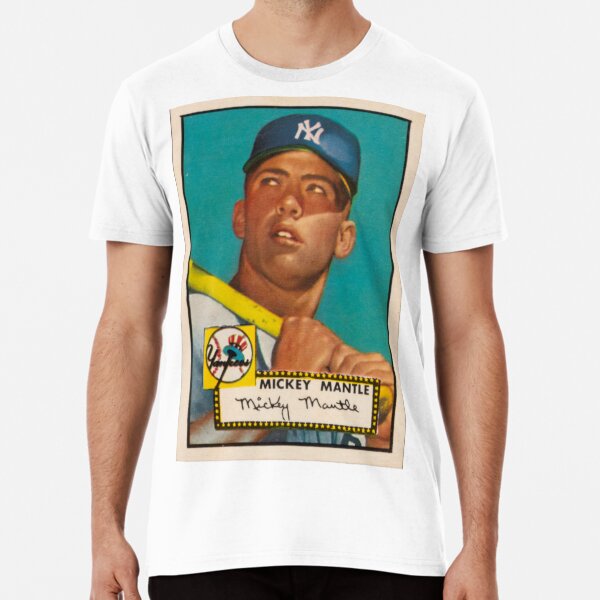 New MICKEY MANTLE Vintage ROOKIE Baseball Card T-shirt Tee 