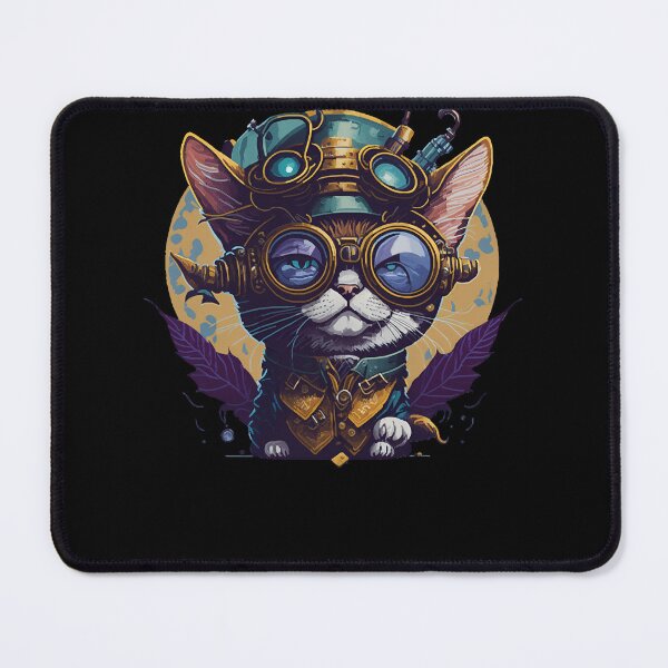 Item preview, Süße Steampunk Katze mit Brille designed and sold by toshagearw.