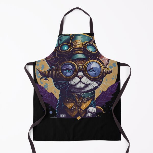 Item preview, Süße Steampunk Katze mit Brille designed and sold by toshagearw.