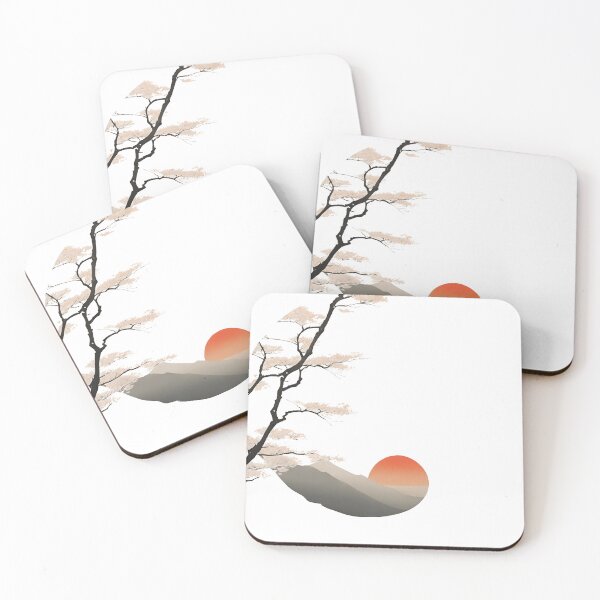 Item preview, Red Sun over Gray Mountains designed and sold by ToporArt.