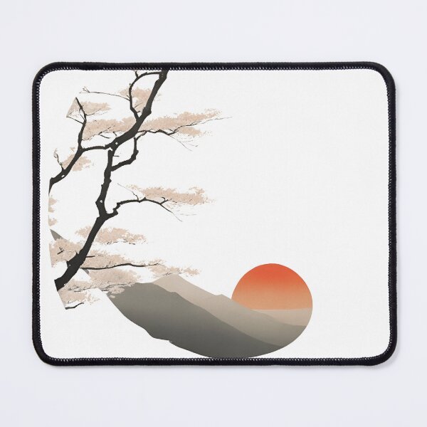 Item preview, Red Sun over Gray Mountains designed and sold by ToporArt.