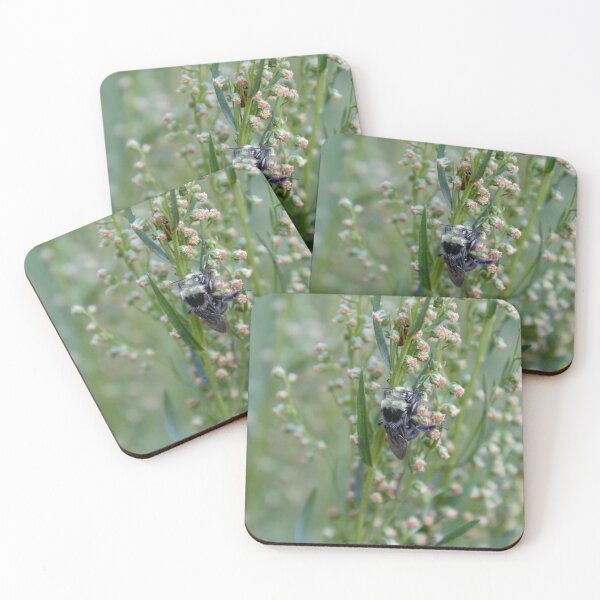 Item preview, Bee Pollinating Flowers designed and sold by SafariByMarisa.