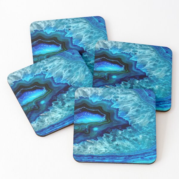 Item preview, Turquoise Tranquility: Captivating Quartz Mineral Close-Up with Vibrant Blue Hues designed and sold by 2sweetsDesign.