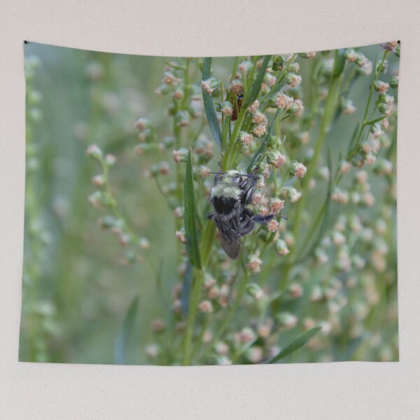 Item preview, Bee Pollinating Flowers designed and sold by SafariByMarisa.