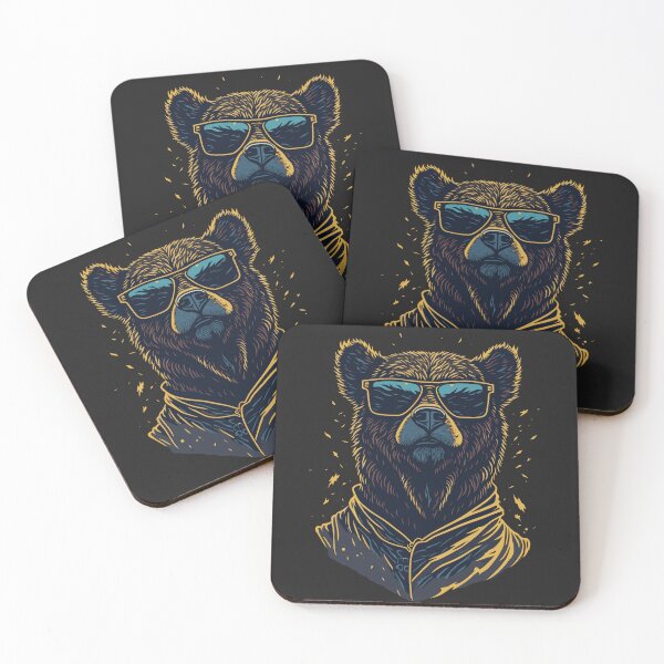 Item preview, Street Art Wildlife Urban Bear Art with Sunglasses designed and sold by Cawaiico.