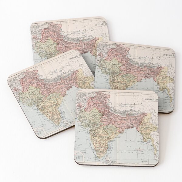 Item preview, Vintage Map of Indian Empire (1893) designed and sold by BravuraMedia.