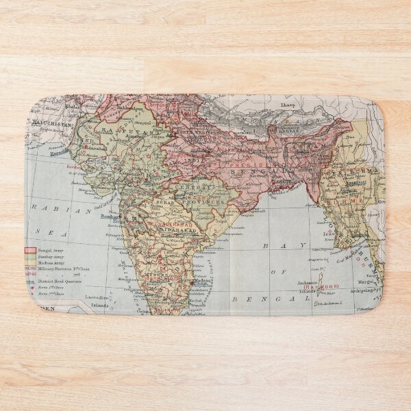 Item preview, Vintage Map of Indian Empire (1893) designed and sold by BravuraMedia.