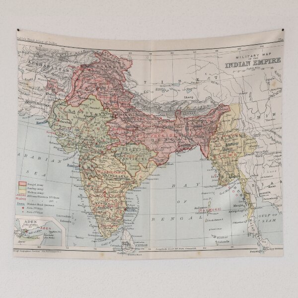 Item preview, Vintage Map of Indian Empire (1893) designed and sold by BravuraMedia.