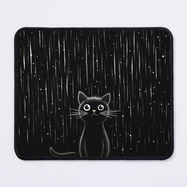 Item preview, black cat in the raining  designed and sold by Madeby-JudyBoo.
