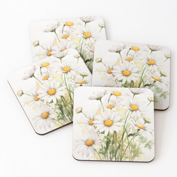 Item preview,  beautiful white Daisy water colour designed and sold by Superann8.