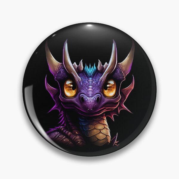 Item preview, Fantasy dragon head with big beautiful golden eyes designed and sold by InfigoArt.