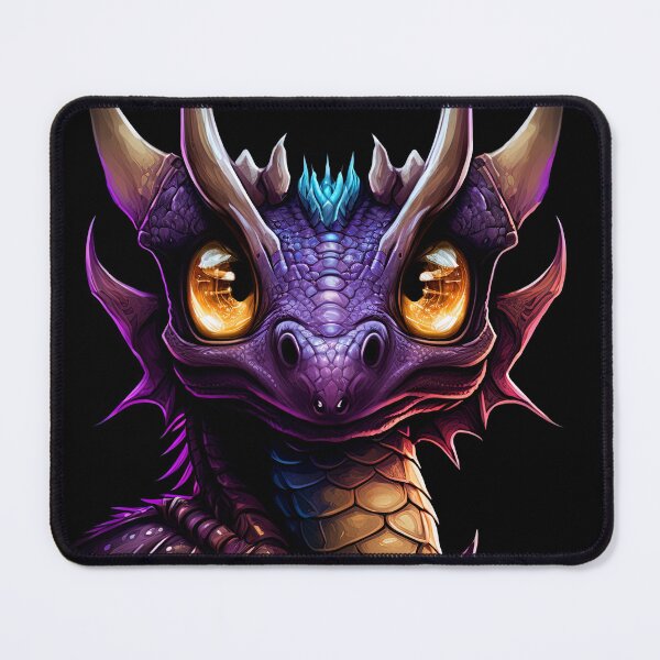 Item preview, Fantasy dragon head with big beautiful golden eyes designed and sold by InfigoArt.