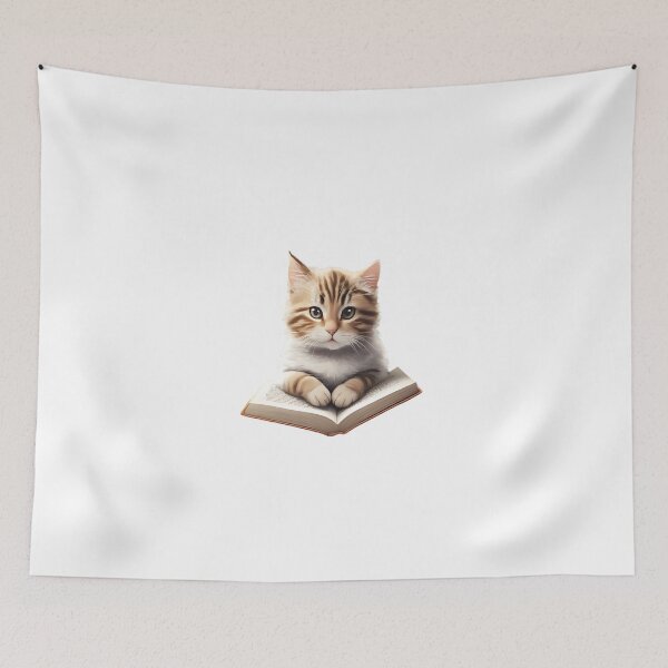 Item preview, A cat cozily nestled in a reading book designed and sold by ARinternational.