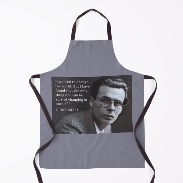Item preview,  Aldous Leonard Huxley portrait and quote about change: “I wanted to change the world....” designed and sold by artbleed.