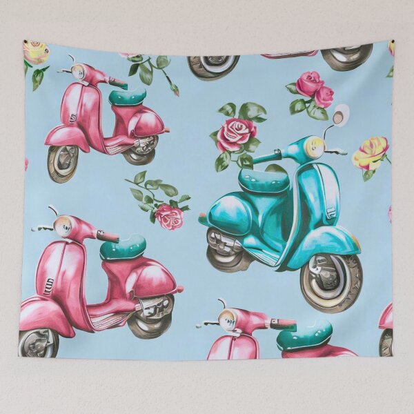 Item preview, Scooters and flowers Cottagecore  designed and sold by RachelRebel.