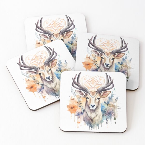 Item preview, Watercolor boho deer designed and sold by naatala.