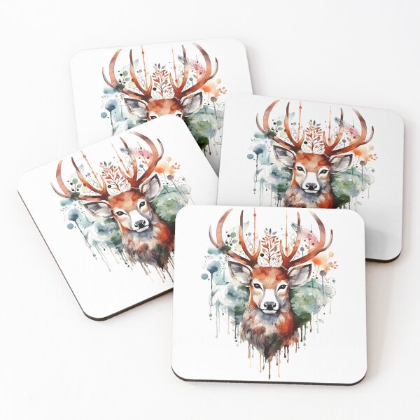 Item preview, Watercolor boho deer designed and sold by naatala.