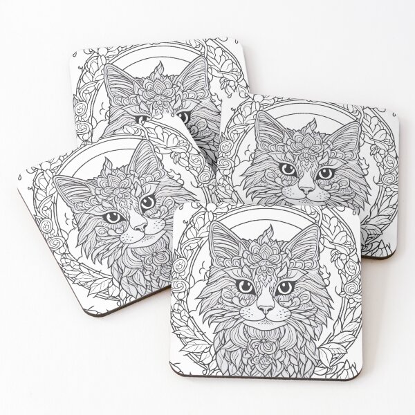 Item preview, Floral Feline designed and sold by ToporArt.
