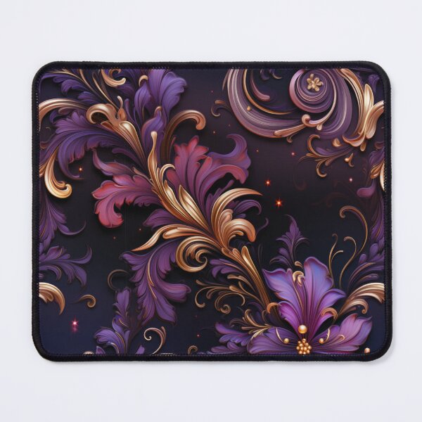 Item preview, Purple and Gold Flowers Pattern 3 designed and sold by muskitt.