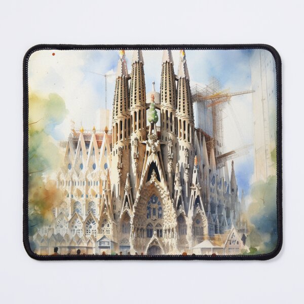 Item preview, A Watercolor Design of the Sagrada Familia - Barcelona - Spain designed and sold by Sketch-Shack.