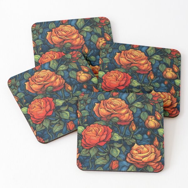 Item preview, Van Gogh Roses Pattern 19 designed and sold by DigitalPatternx.